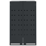 NNEVL Wheelie Bin Storage for 2 Bins Anthracite 138x79x117 cm Steel