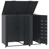 NNEVL Wheelie Bin Storage for 2 Bins Anthracite 138x79x117 cm Steel