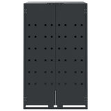 NNEVL Wheelie Bin Storage for 3 Bins Anthracite 207x79x117 cm Steel