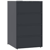 NNEVL Wheelie Bin Storage for 3 Bins Anthracite 207x79x117 cm Steel