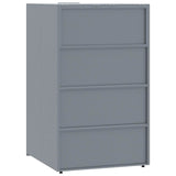 NNEVL Wheelie Bin Storage for 2 Bins Grey 138x79x117 cm Steel