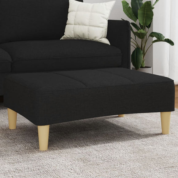 NNEVL Footstool Black 77x55x31 cm Fabric