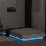 NNEVL Bed Frame with LED Lights without Mattress White 90x190 cm