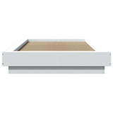 NNEVL Bed Frame with LED Lights without Mattress White 90x190 cm