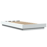 NNEVL Bed Frame with LED Lights without Mattress White 90x190 cm