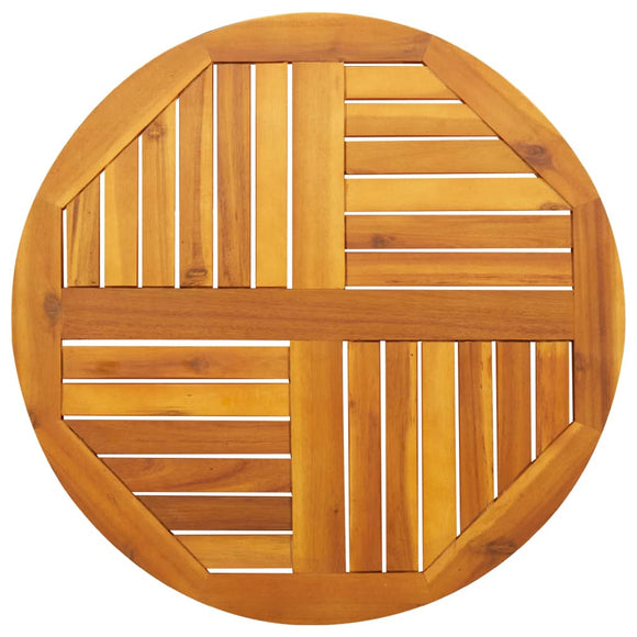 NNEVL Table Top Ø70x2 cm Round Solid Wood Acacia