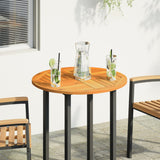 NNEVL Table Top Ø70x2 cm Round Solid Wood Acacia