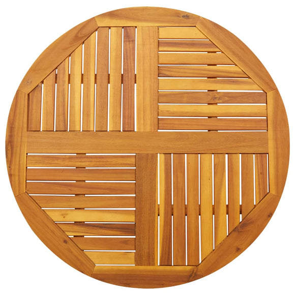NNEVL Table Top Ø90x2.2 cm Round Solid Wood Acacia
