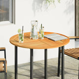 NNEVL Table Top Ø90x2.2 cm Round Solid Wood Acacia