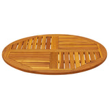 NNEVL Table Top Ø90x2.2 cm Round Solid Wood Acacia