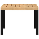 NNEVL Garden Coffee Table Black 55x55x39.5 cm Powder-coated Steel