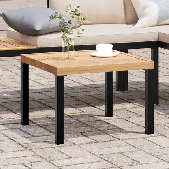NNEVL Garden Coffee Table Black 55x55x39.5 cm Powder-coated Steel