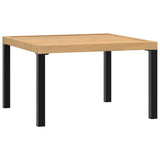 NNEVL Garden Coffee Table Black 65x65x40 cm Aluminium