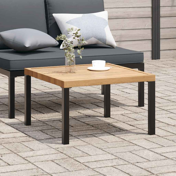 NNEVL Garden Coffee Table Black 65x65x40 cm Aluminium