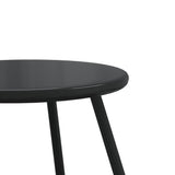 NNEVL Garden Coffee Tables 2 pcs Round Black Powder-coated Steel