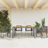 NNEVL Garden Chairs 4 pcs Black Poly Rattan