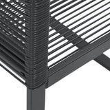 NNEVL Garden Chairs 4 pcs Black Poly Rattan