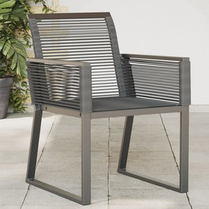 NNEVL Garden Chairs 4 pcs Black Poly Rattan