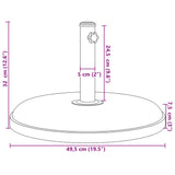 NNEVL Parasol Base for Ø32/35/38 mm Poles 25 kg Round