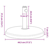 NNEVL Parasol Base for Ø32/35/38 mm Poles 15 kg Round