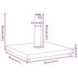 NNEVL Parasol Base for Ø32/38/48 mm Poles 18 kg Square