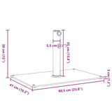 NNEVL Parasol Base for Ø32/38/48 mm Poles 15 kg Rectangular
