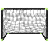 NNEVL Kids' Football Goal Foldable Black 90x64x64 cm