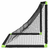 NNEVL Kids' Football Goal Foldable Black 90x64x64 cm