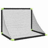 NNEVL Kids' Football Goal Foldable Black 90x64x64 cm