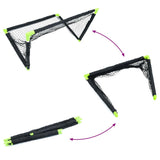 NNEVL Kids' Football Goal Foldable Black 90x64x64 cm