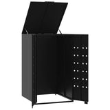 NNEVL Wheelie Bin Storage for Single Bin Black 69x79x117 cm Steel