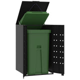 NNEVL Wheelie Bin Storage for Single Bin Black 69x79x117 cm Steel