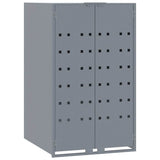 NNEVL Wheelie Bin Storage for Single Bin Grey 69x79x117 cm Steel