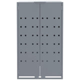 NNEVL Wheelie Bin Storage for Single Bin Grey 69x79x117 cm Steel
