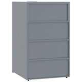 NNEVL Wheelie Bin Storage for Single Bin Grey 69x79x117 cm Steel