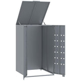 NNEVL Wheelie Bin Storage for Single Bin Grey 69x79x117 cm Steel