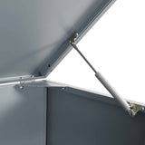 NNEVL Wheelie Bin Storage for Single Bin Grey 69x79x117 cm Steel