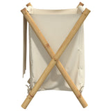 NNEVL Laundry Basket Cream White 45x55x63.5 cm Bamboo