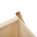 NNEVL Laundry Basket Cream White 45x55x63.5 cm Bamboo