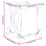 NNEVL Laundry Basket Cream White 45x55x63.5 cm Bamboo