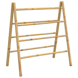NNEVL Double Towel Ladder with 4 Rungs 90x50x100 cm Bamboo