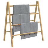 NNEVL Double Towel Ladder with 4 Rungs 90x50x100 cm Bamboo