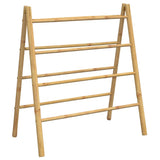 NNEVL Double Towel Ladder with 4 Rungs 90x50x100 cm Bamboo
