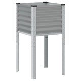 NNEVL Garden Planter Grey 45x45x88 cm Steel