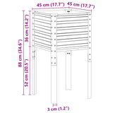 NNEVL Garden Planter Grey 45x45x88 cm Steel