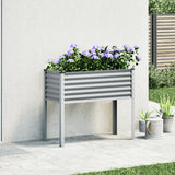 NNEVL Garden Planter Grey 100x41x90 cm Steel
