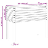 NNEVL Garden Planter Grey 100x41x90 cm Steel