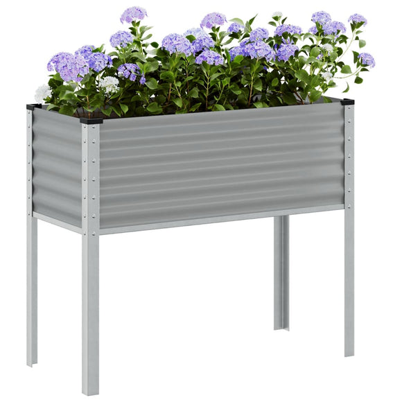 NNEVL Garden Planter Grey 100x41x90 cm Steel