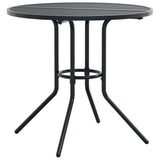 NNEVL Patio Table Round Anthracite Ø80x72.5 cm Powder-coated Steel