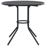 NNEVL Patio Table Round Anthracite Ø80x72.5 cm Powder-coated Steel